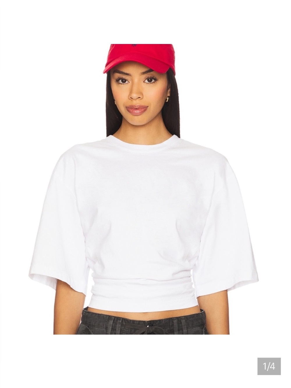 Agolde White Short Sleeve Tee